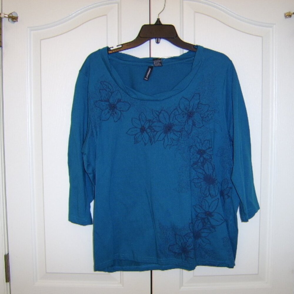 Brand New Jason Maxwell Womens Embroidered Shirt - Size 1X